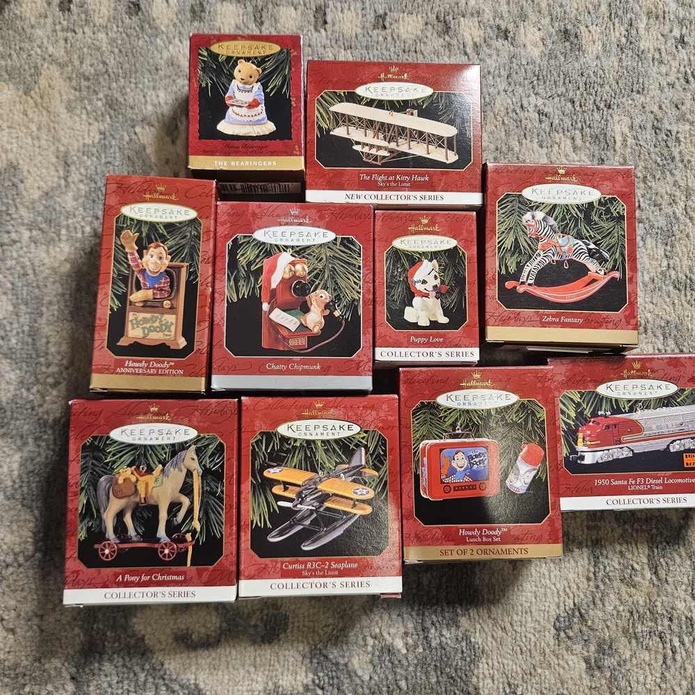 Hallmark Keepsake Collector's Series Ornaments - Red and Gold